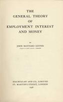 Portada de la primera edición del libro de J. M. Keynes