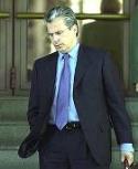 Baltasar Garzón saliendo de la Audiencia Nacional (Madrid)