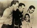 Jerry Lee Lewis, Elvis Presley, Carl Perkins y Johnny Cash en los estudios Sun (4-12-1956)