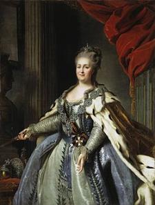 Retrato de Catalina la Grande (1729-1796), obra de Fedor Rokotov (fuente: wikipedia)