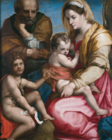 Sagrada Familia con San Juan de Círculo de Andrea del Sarto